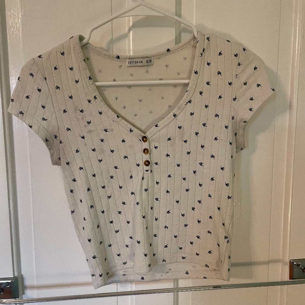 Cotton On Floral Crop Top (XS)